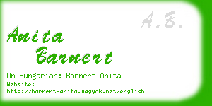 anita barnert business card